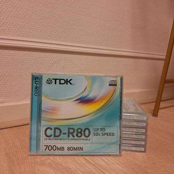 Nieuw: 7x TDK CD-R80 (700 mb | 80 min.) - CD beschikbaar voor biedingen