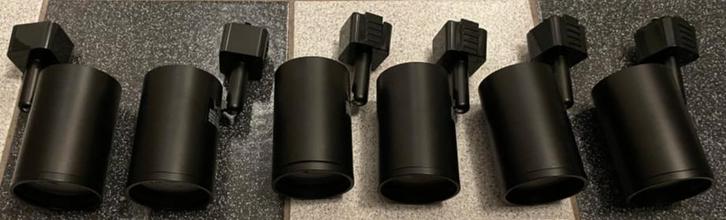 Strühm Haga railspots x6, Huis en Inrichting, Lampen | Spots, Zo goed als nieuw, Plafondspot of Wandspot, Metaal of Aluminium