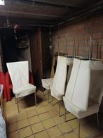 6 Witte leren stoelen, Ophalen, Gebruikt, Wit, Leer