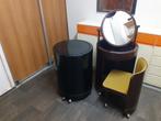 kunststof space age design jaren 70 kaptafel bruin met stoel, Ophalen of Verzenden