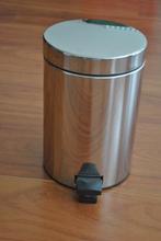 Prullenbak, Brabantia, 25,5 cm hoog, diameter 16,5 cm, Huis en Inrichting, Woonaccessoires | Prullenbakken, Gebruikt, Met pedaal