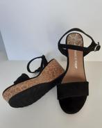 Mooie leren Marco Tozzi sandalen 39, Zwart, Marco Tozzi, Zo goed als nieuw, Sandalen of Muiltjes