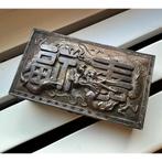 Japanse metalen en houten draak trinket of sieradendoos, Ophalen of Verzenden, Overige materialen, Overige typen