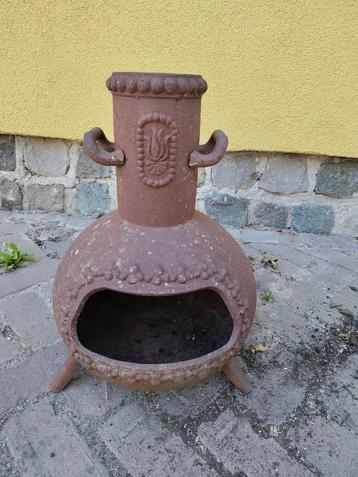 * tuinhaard; gietijzeren potkachel of tuinkachel, 50 cm beschikbaar voor biedingen