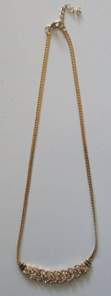 Ketting met strass steentjes, Sieraden, Tassen en Uiterlijk, Kettingen, Nieuw, Overige materialen, Zilver, Met hanger, Met strass