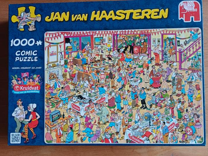 Puzzel Jan van Haasteren 1000 stukjes 'kruidvat 40 jaar!', Hobby en Vrije tijd, Denksport en Puzzels, Zo goed als nieuw, Legpuzzel