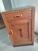 Vintage Art Deco Nachtkastje, Huis en Inrichting, Slaapkamer | Nachtkastjes, Ophalen of Verzenden, Zo goed als nieuw, Minder dan 45 cm