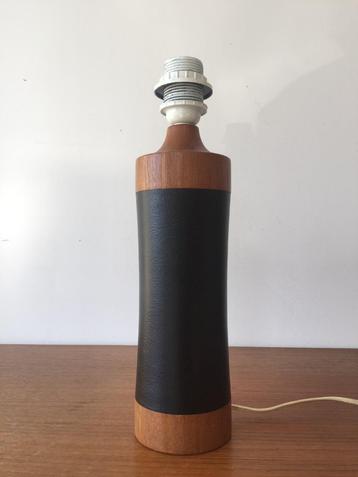 OPRUIMING Vintage jaren 50 60 teak en leer lamp Bergboms  beschikbaar voor biedingen
