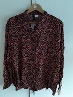 H&M Divided Zwart/Roze/Groene Blouse Met Bloemetjes Maat 2XL, H&M, Verzenden, Zwart, Maat 46/48 (XL) of groter