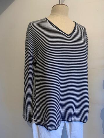 Bloomings Amsterdam trui zwart wit gestreept L: M/38 - L/40 beschikbaar voor biedingen