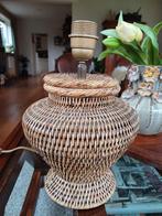 Riet rotan lamp brocante Myanmar handmade, Antiek en Kunst, Curiosa en Brocante, Ophalen of Verzenden