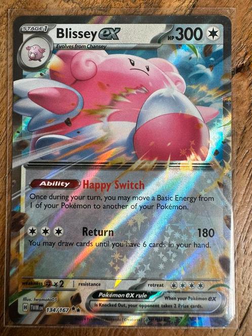 Blissey ex 134/167, Hobby en Vrije tijd, Verzamelkaartspellen | Pokémon, Zo goed als nieuw, Losse kaart, Foil, Ophalen of Verzenden