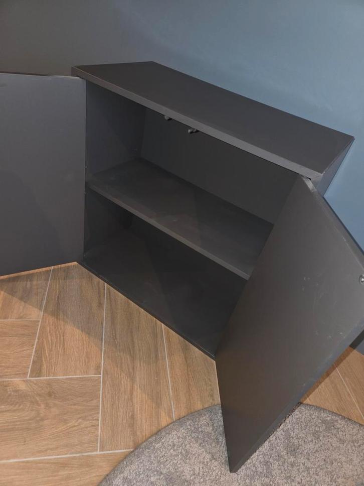 2 IKEA Kasten - Antraciet - Z.G.A.N., Huis en Inrichting, Kasten | Dressoirs, Zo goed als nieuw, 50 tot 100 cm, 25 tot 50 cm, Met deur(en)