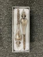 Zilverkleurige kerstpegels (klassiek), Ophalen of Verzenden, Gebruikt