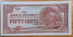 93# Malaya 50 Cents 1942 M4B, Postzegels en Munten, Bankbiljetten | Azië, Ophalen of Verzenden, Zuidoost-Azië