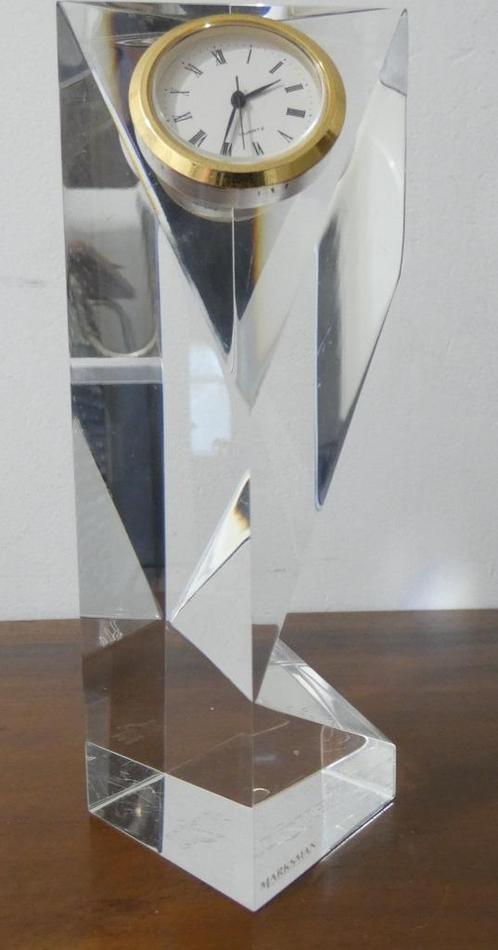 Vintage plexiglas bureauklok ontwerp 80s 90s [1492], Antiek en Kunst, Kunst | Designobjecten, Ophalen