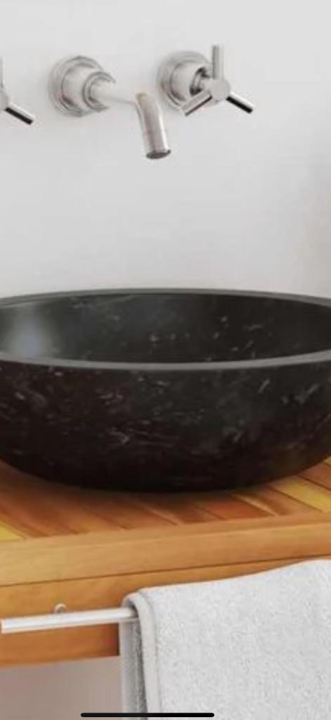 Gootsteen 40x12 cm marmer zwart, Huis en Inrichting, Keuken | Keukenelementen, Nieuw, Minder dan 100 cm, 25 tot 50 cm, Zwart, Ophalen of Verzenden