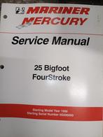Mariner Mercury 25 Bigfoot FourStroke Service Manual, Watersport en Boten, Ophalen of Verzenden, Zo goed als nieuw, Boek of Waterkaart