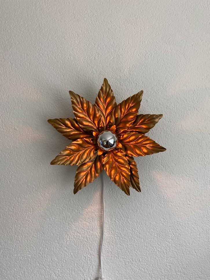 Vintage wandlamp 70’s, Huis en Inrichting, Lampen | Wandlampen, Zo goed als nieuw, Metaal, Ophalen of Verzenden