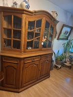 Eiken vitrine kast, Huis en Inrichting, Ophalen, Gebruikt, 25 tot 50 cm