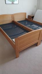 Licht eiken senioren bed (2x 1-persoons), Huis en Inrichting, Ophalen, Gebruikt, 90 cm, Overige kleuren