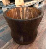 Antieke houten donkerbruine bak met speciale vormgeving, Ophalen of Verzenden, Zo goed als nieuw, Hout