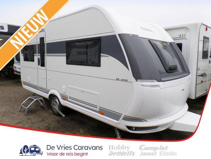 Hobby De Luxe 460 UFE Incl. Vloerverwarming!, Caravans en Kamperen, Caravans, Bedrijf, tot en met 4, 1000 - 1250 kg, Rondzit, Hobby