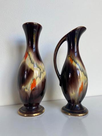 Vintage 70s West Germany Lava Glaze Vaasjes beschikbaar voor biedingen