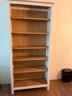 Hemmes boekenkast wit gebeitst/lichtbruin, Huis en Inrichting, Kasten | Boekenkasten, Ophalen, Zo goed als nieuw, 25 tot 50 cm