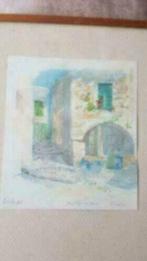 Aquarel Thalé HULST Saint Paul de Vence 1953, Antiek en Kunst, Kunst | Schilderijen | Klassiek, Ophalen