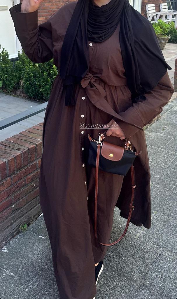 Manuka Jurk, Kleding | Dames, Jurken, Gedragen, Maat 38/40 (M), Bruin, Onder de knie, Ophalen