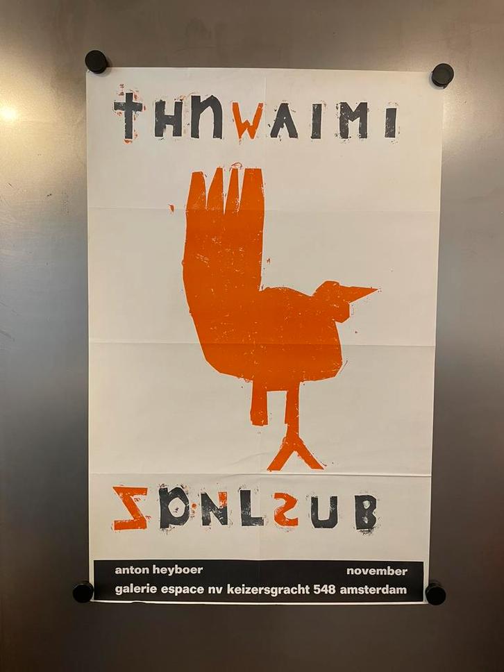 Anton Heyboer Galerie Espace 1966 affiche poster, Antiek en Kunst, Kunst | Litho's en Zeefdrukken, Ophalen of Verzenden