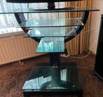 Mooi apart glazen tv meubel zwart/glas, Huis en Inrichting, Kasten | Televisiemeubels, Ophalen, 50 tot 100 cm, Zo goed als nieuw