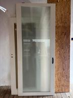 Meranti houten schuifdeur met melkglas, Doe-het-zelf en Verbouw, Ophalen, Minder dan 80 cm, 215 cm of meer, Binnendeur