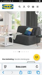 Ikea Lycksele Lövås slaapbank - zgan, Huis en Inrichting, Ophalen, Tweepersoons, Zo goed als nieuw, Grijs