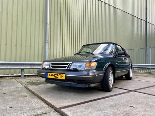 Saab 900 2.0 16 S Cabrio 1992 Groen, Auto's, Saab, Particulier, Saab 900, Elektrische stoelverstelling, Elektrische ramen, Lederen bekleding