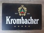 Krombacher 20x30 cm Reclamebord, Ophalen of Verzenden, Nieuw, Reclamebord, Plaat of Schild, Overige merken