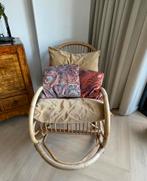 Vintage rotan schomnelstoel in goede staat, Huis en Inrichting, Stoelen, Ophalen, Bruin, Vintage, Riet of Rotan
