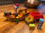 1-2-3 playmobile schip + werkvoertuig, Ophalen of Verzenden, Zo goed als nieuw