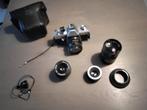 Oude fotocamera met lenzen, Ophalen of Verzenden, Gebruikt, Spiegelreflex, Overige Merken