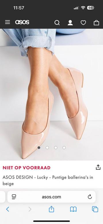 Nieuwe beige ballerina’s ASOS mt. 44 beschikbaar voor biedingen