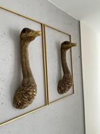 Decoratie muur sculpturen struisvogel, Ophalen, Zo goed als nieuw