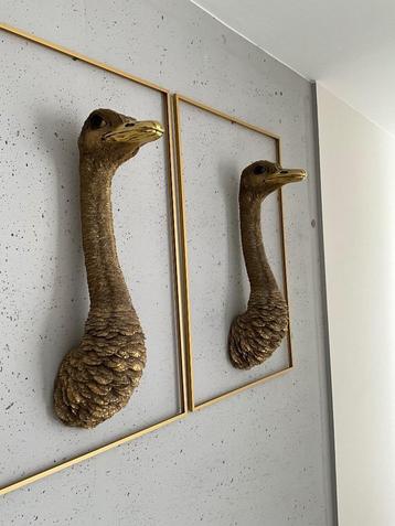 Decoratie muur sculpturen struisvogel beschikbaar voor biedingen