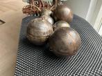 Decoratieve metalen ballen set stoere kerstballen, Ophalen of Verzenden, Gebruikt
