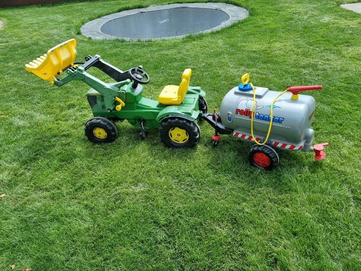 Rolly Toys John Deere 6210R traptractor+gierton+aanhanger, Kinderen en Baby's, Speelgoed | Buiten | Voertuigen en Loopfietsen