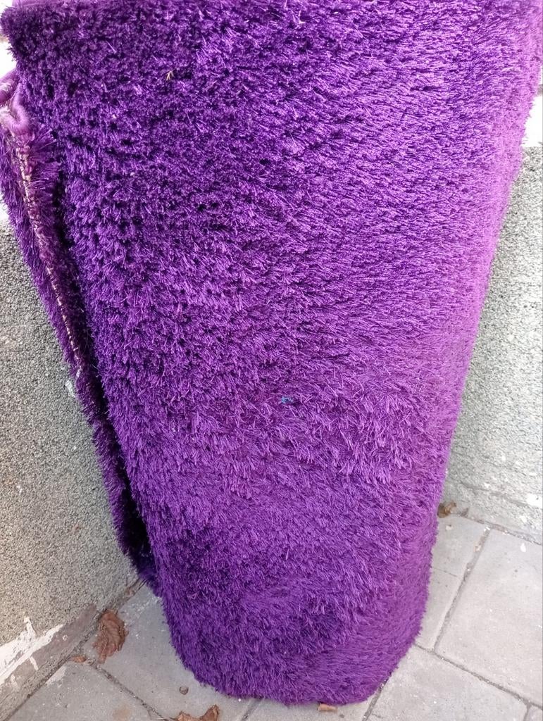 Twee paarse glitter tapijten - 2 meter, Gebruikt, Overige kleuren, 200 cm of meer, Ophalen of Verzenden