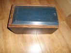 mooi  houten antieke kist met schuifdeksel 35 e rond 1900, Ophalen of Verzenden