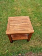 Teakhouten bijzettafel, Huis en Inrichting, Tafels | Bijzettafels, 45 tot 60 cm, Minder dan 55 cm, Vierkant, Ophalen of Verzenden