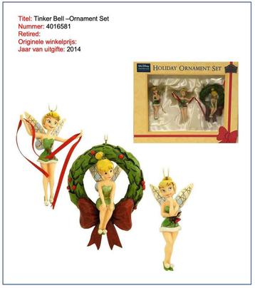 Disney traditions tinkerbell kerst ornamenten 3 beschikbaar voor biedingen