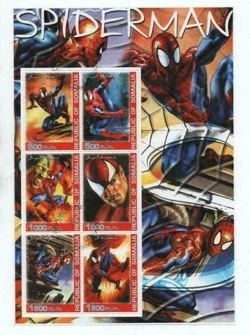 Spiderman - Somalia 2003 & Congo 2007 - Gestempeld 2 stuks beschikbaar voor biedingen